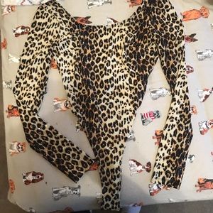Leopard print bodysuit